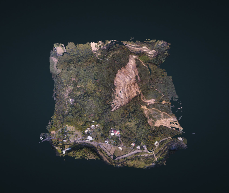 [16:18] Q B 3-dimensional terrain model generated using drone images
