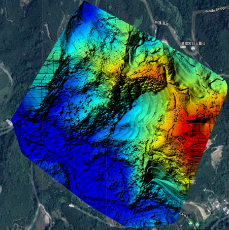 height profile (DSM, DTM) generated based on drone images taken for an oil palm plantation